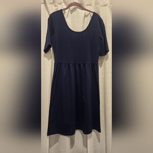 Garnet Hill Deep Blue Casual Dress